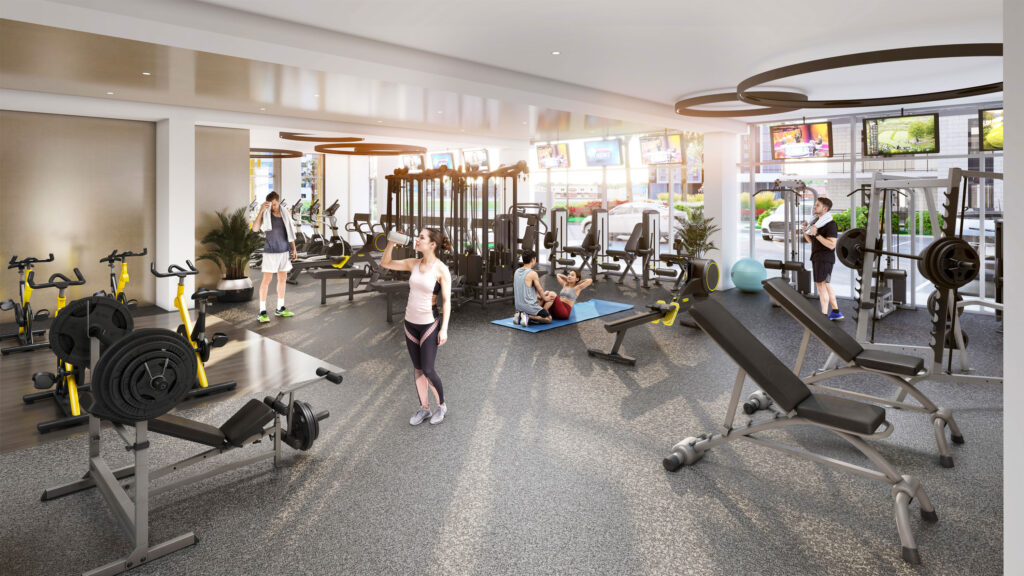 Fitness center and dance area