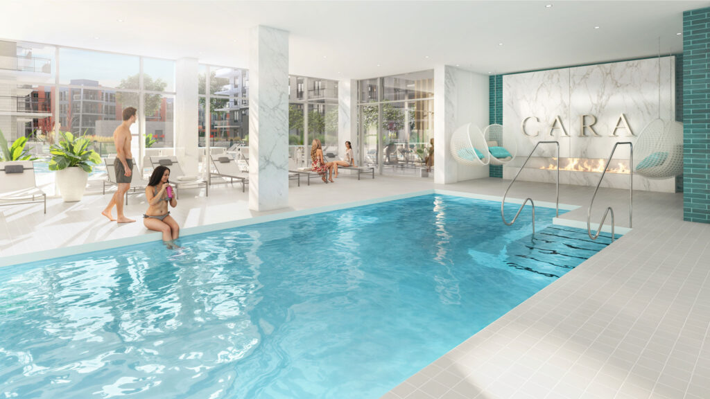 Indoor and outdoor swimming pools