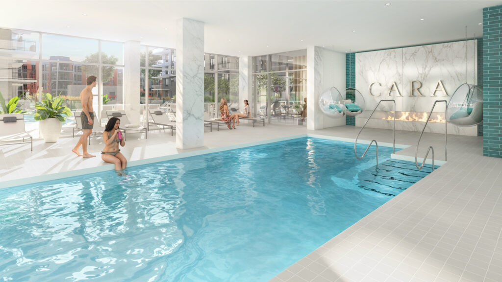 Indoor and outdoor swimming pools